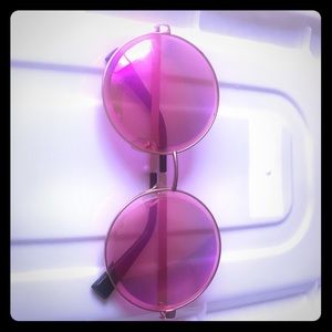 Pink Round Sunglasses